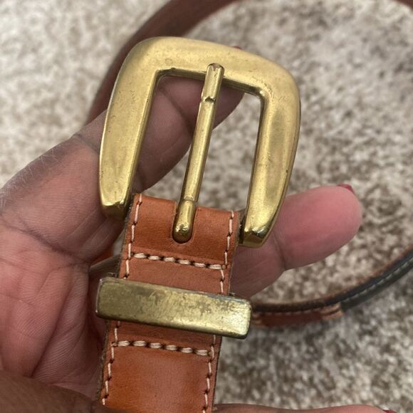 Fossil Leather Leather Patchwork Belt M - Picture 2 of 7